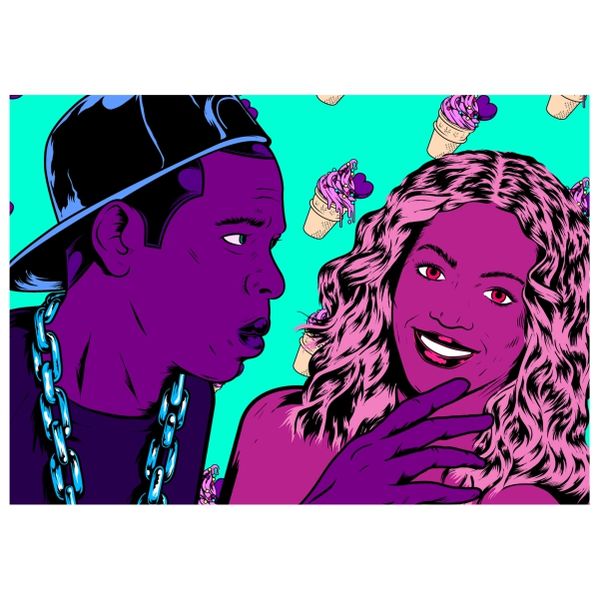Jay-Z and Beyonce Fan Art - A1 Poster