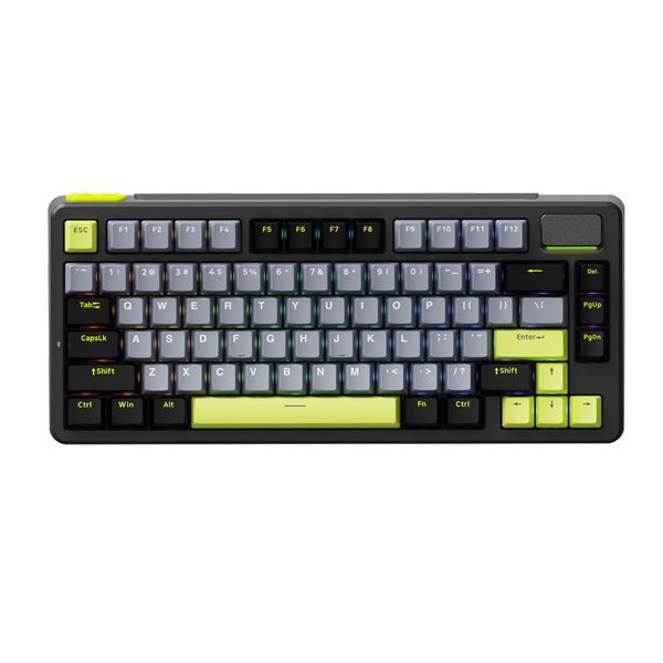 Rapoo V7000DIY-75 - Mechanical Gaming Keyboard with RGB - BlackGreyGreen
