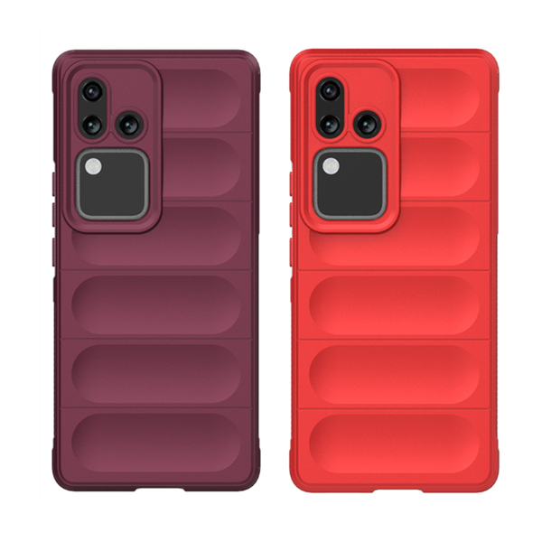 HD Shockproof Protective Case Compatible with Vivo V30 red purple 2 Units