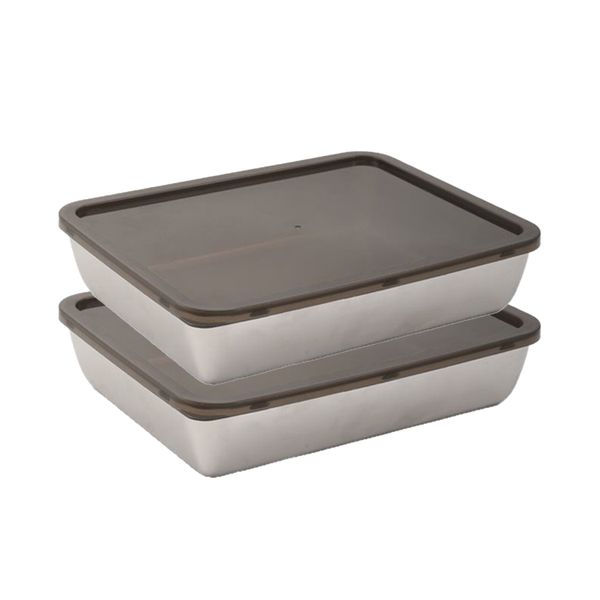 Stainless Steel Prep Tray With Sealed Lid For Ra image