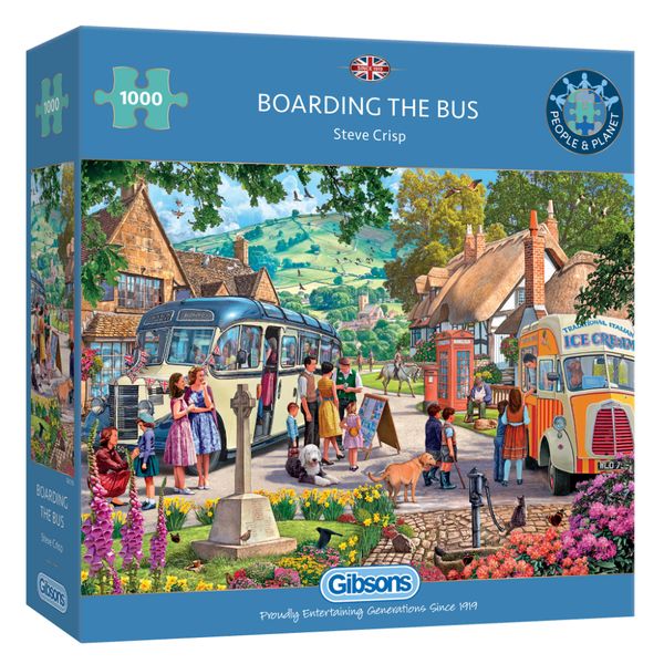 Gibsons Boarding the Bus 1000 Piece Jigsaw Puzzle