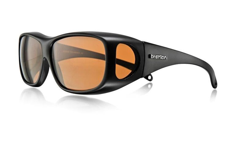 Brentoni Coverglasses Matt Black Brown Lense Polarised