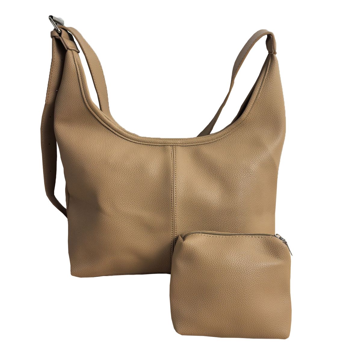 Large Capacity Pu Leather Single Cross-body Bag with Handbag