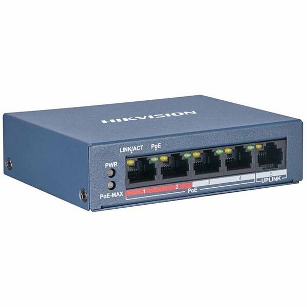 HIKVISION 4 Port Unmanaged POE Switch DS-3E0105P-E(B)