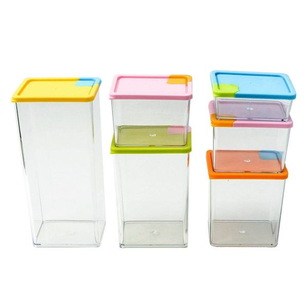 Stackable &amp; Space Savvy Food Storage Containers - Set of 6