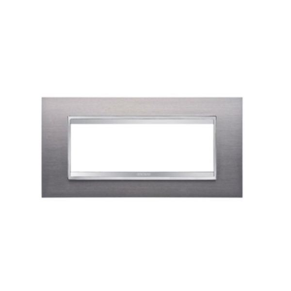 GEWISS - Stainless Steel Chorus Lux 6-Gang Cover Plate