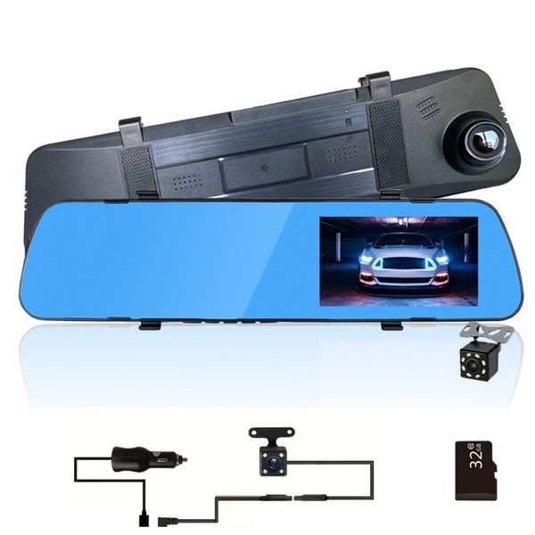 Rearview Mirror Dash Camera | 4.3-inch HD 1080p | DVR Dual Recording