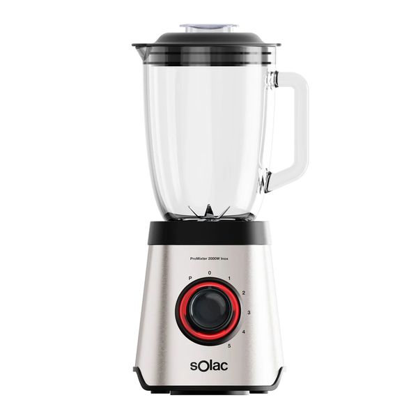 Solac Jug Blender + Pulse With Measuring Cup Glass Stainless Steel 1.75