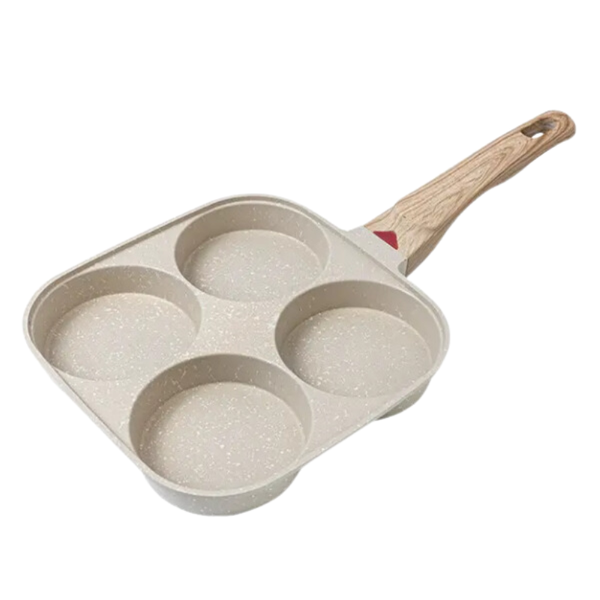 Thickened Non-stick Four-hole Frying Pot Pan