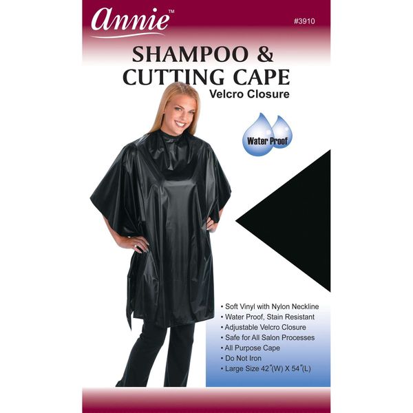 Ann03910 - Annie Shampoo/Cutting Cape 42in * 54in Asst Color 4 Pack