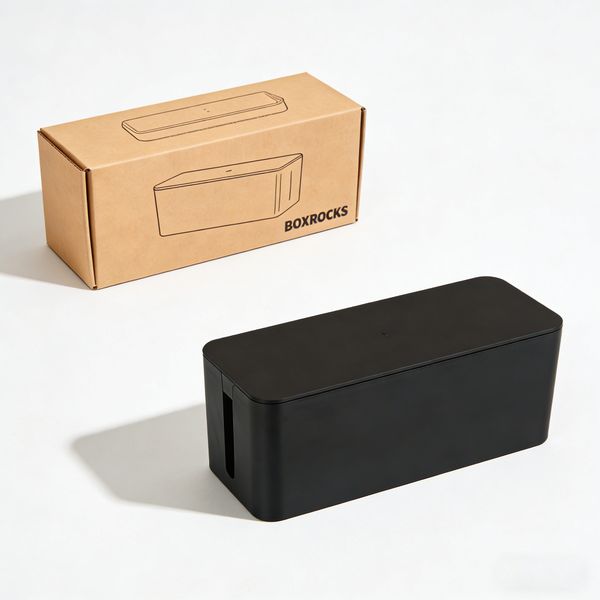 Cable Management Box Anti-Dust Wire Cord Management Storage Organizer Case