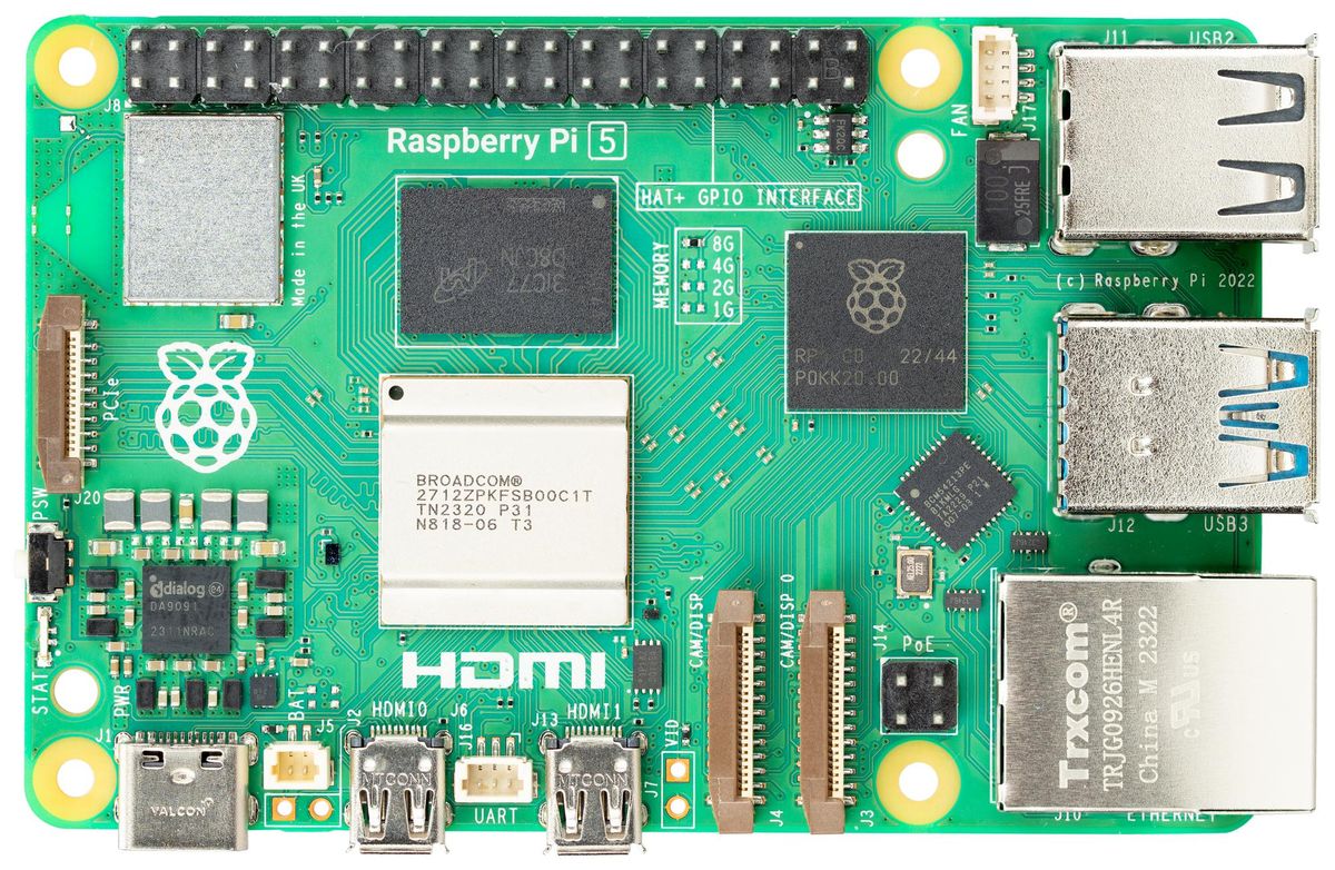 Raspberry-Pi (RPI5-4GB-SINGLE) SBC, Raspberry Pi5 4GB, 4GB RAM