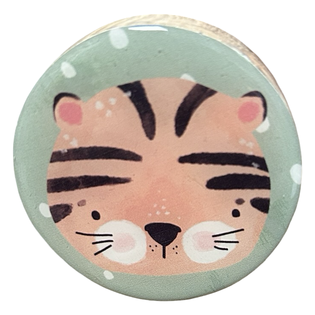 Pink, Black-Stripe Tiger Door Knobs