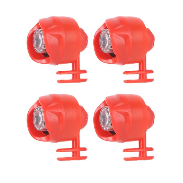 4Pcs Shoes Headlight Adjustable Waterproof Bright Headlamp, Red