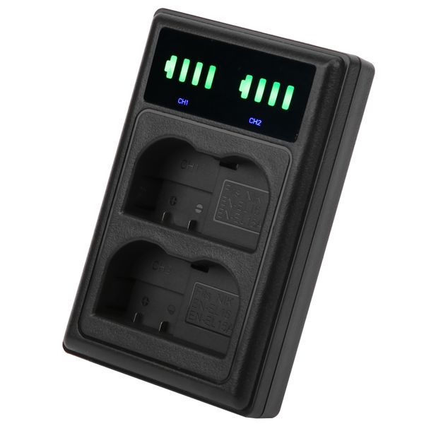 Dual EN-EL15/EL15A Charger with Micro/Type-C