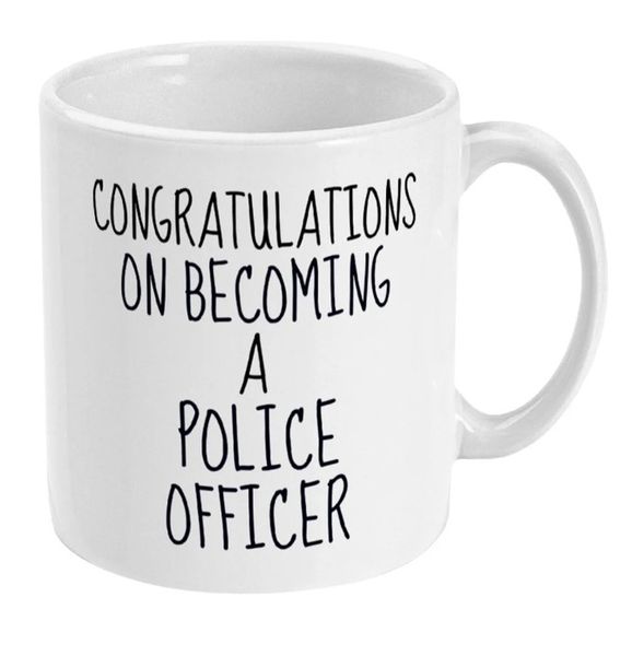Congratulations On Becoming A Police Officer Graduation Gift Mug