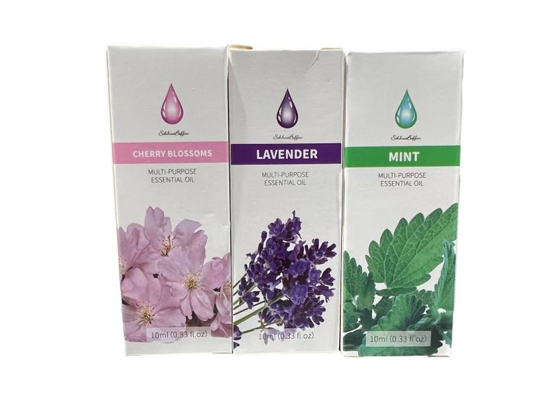 Multi-Purpose Essential Oil - Cherry Blossoms, Lavender, Mint - Pack Of 3