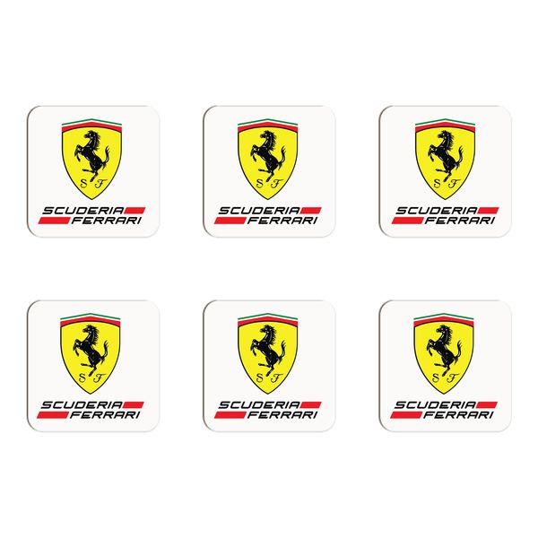 Scuderia Ferrari F1 Team Coasters - Set of 6