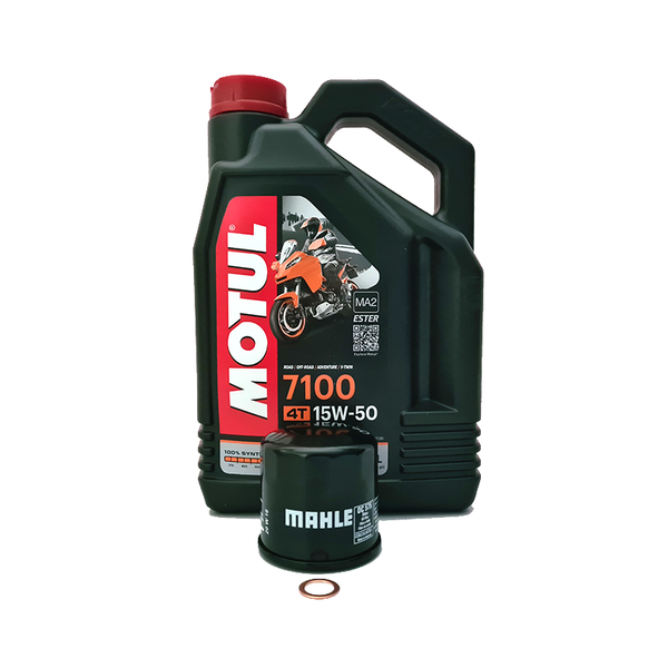 Kawasaki Oil Service Kit with Motul 7100 15W50 oil