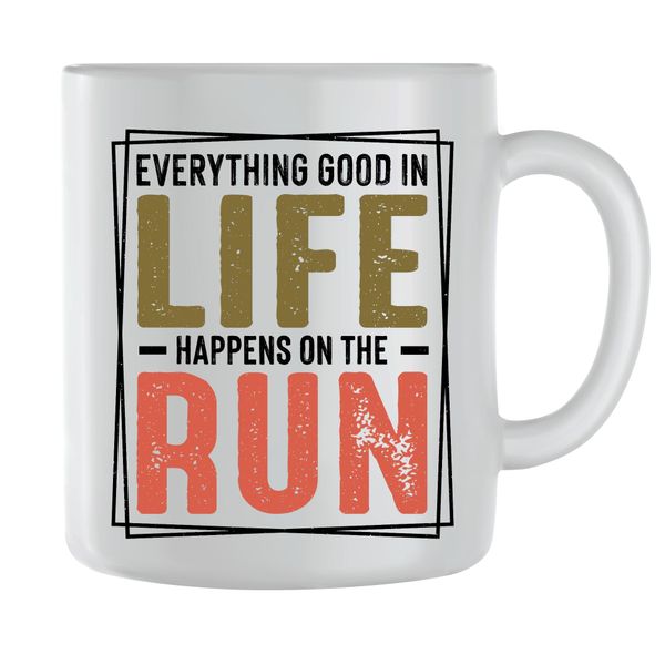 Life Coffee Mugs for Men Women Trendy Running Graphic Saying Cup Present178