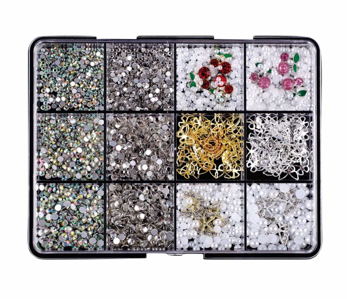 Nail art mixed decor-F