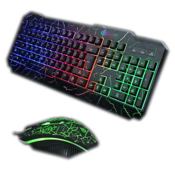 Shipadoo D620 Gaming Wired LED Keyboard &amp; 1600DPI Mouse Combo