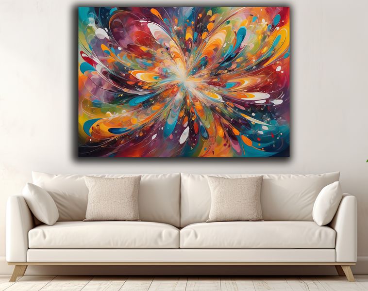 0228 Abstract Swirl Canvas Wall Art