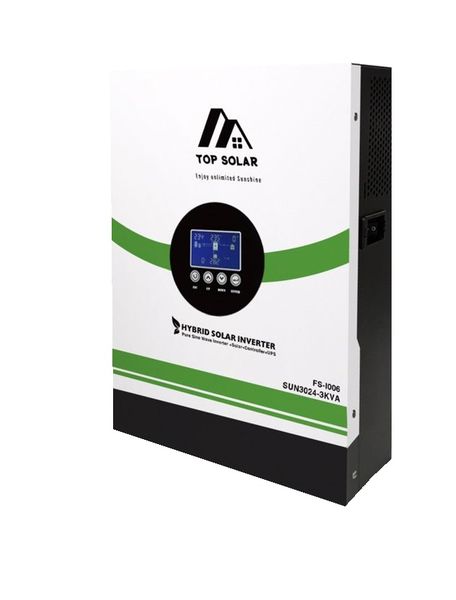 TOP SOLAR 3KVA, MPPT 24V Solar Hybrid Inverter