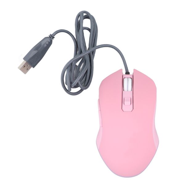 Wired Mouse Macbook Cartoon Pink Silent