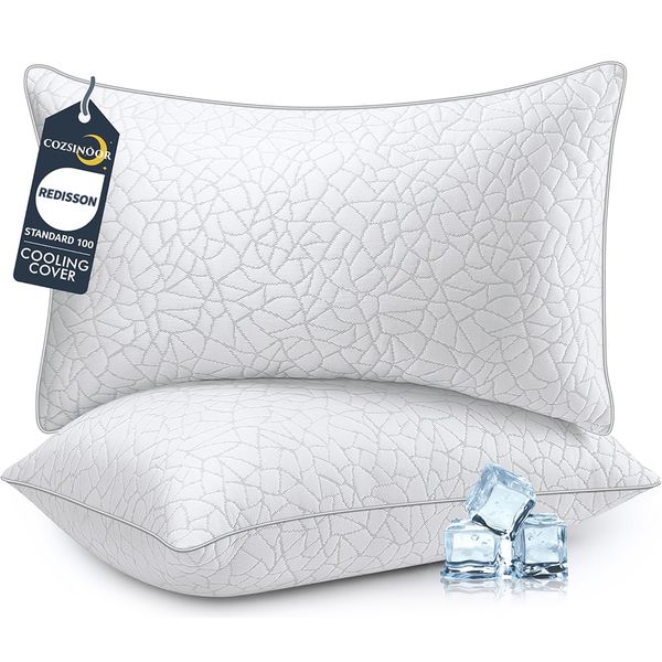 Shredded Memory Foam Bed Pillows Queen Size,Cooling Pillows 2Pcs