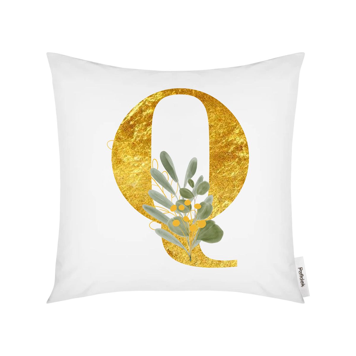 Pandok - Scatter Cushion Cover with Inner - Golf Floral Letter Q | Buy ...