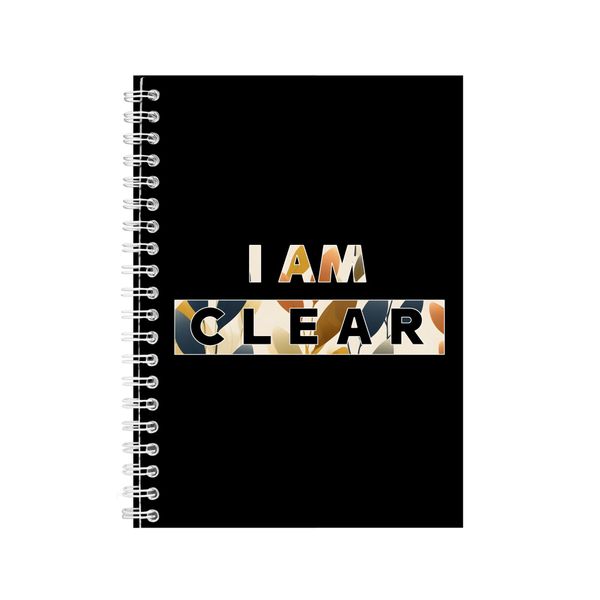 Clear A5 Notebook Spiral Lined Motivational Sayings Graphic Notepad Gift248