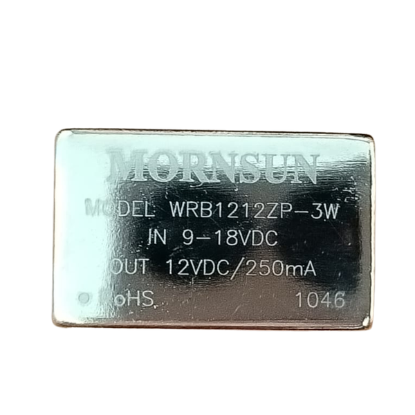 WRB1212ZP-3W 3W DC/DC Converter: 12V In (2:1) to 12V Out, 1.5KVDC Isolation