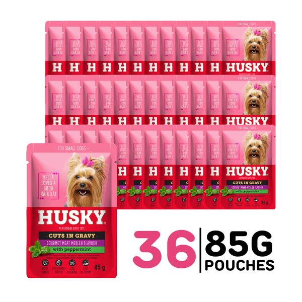 Husky Gourmet Medley Wet Dog Food (36 x 85G) Pouches