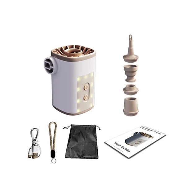 Portable Electric Air Pump with Light 3600mAh