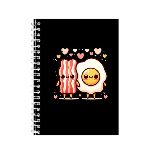 Egg A5 Notebook Spiral Lined Matching Couples Graphic Notepad Present 092