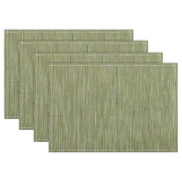 Sage Green Placemats Set of 4, 30x45 cm Heat-Resistant Washable Anti-Skid