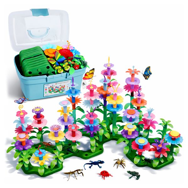 Topika Garden Building Blocks 196pcs STEM Pretend Play Set