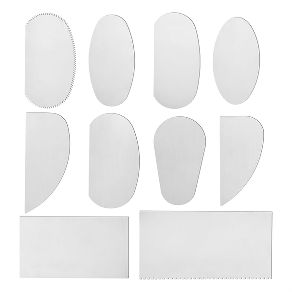 10Pcs Pottery Scraper Tool, Stainless Steel Pottery Serrated Tool