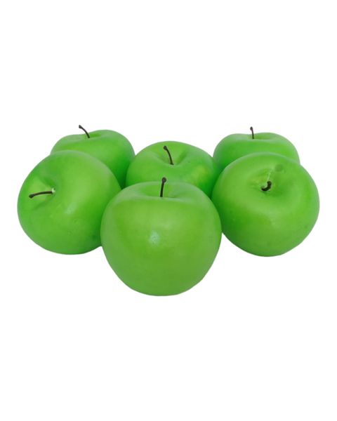 Artificial Apples - Set of 6 - Green