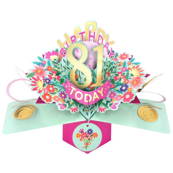 Happy 81st Birthday 3D Pop Up Card - Female
