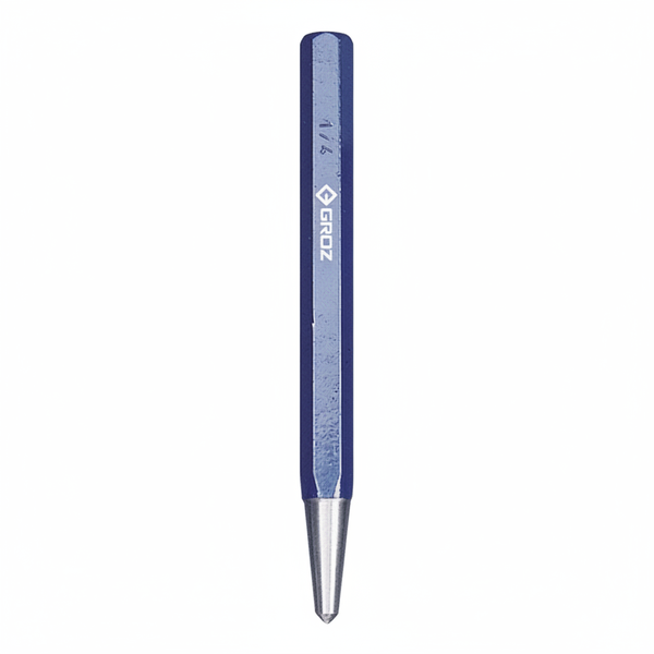 Groz Heavy-Duty Centre Punch 6mm x 150mm for Metal and Wood