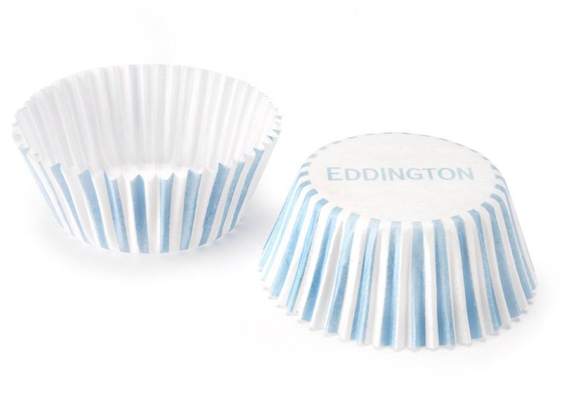 3 x 72pk Eddingtons Medium Cup Cake Cupcake Muffin Cases White Blue Stripes