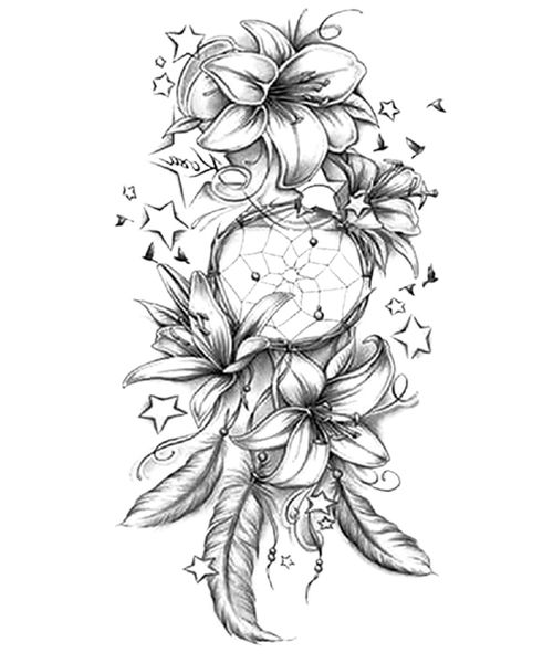 Dreamcatcher Semi Permanent Tattoo - Black