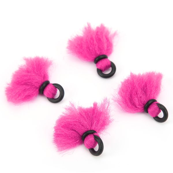 Yarn Strike Indicators 4pcs Fly Fishing Float Pink