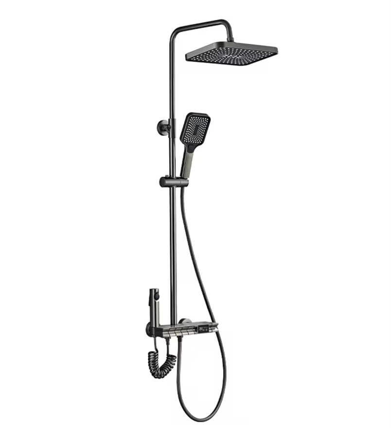 Matte Black 4 Functions Shower Column/Panel - 10063B