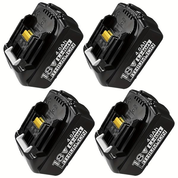4Pack 18V 4.0Ah Lithium-ion Replacement BatteriesFull