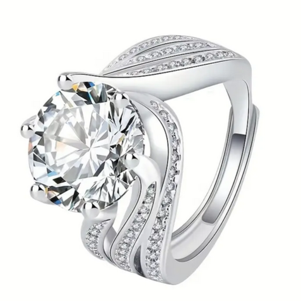 3ct Elegant Genuine Moissanite Ring