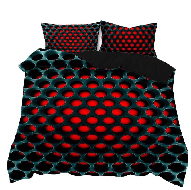 Chromacool 3D Printed King Size Duvet Cover Set Red Buy Online in