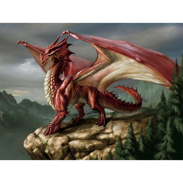 Full Drill Round Dot - Red Dragon Rock image